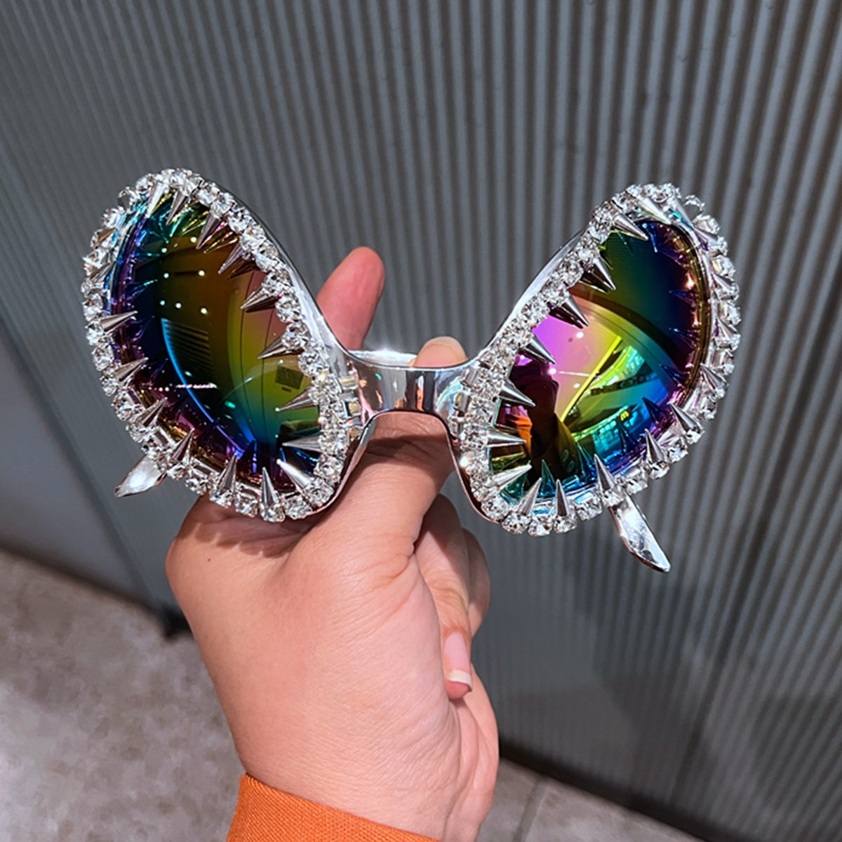 Trendy punk glasses alien funny