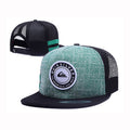 Trendy flat brimmed snapback hats men's and women's adjustable mesh hat