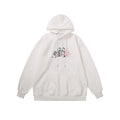 OW hoodie Curved Arrow Pattern Fleece Sleeve Hood