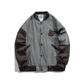 Unisex Jacket Retro Baseball Uniform Jacket Men's and Women's Loose Embroidered Striped Jacket