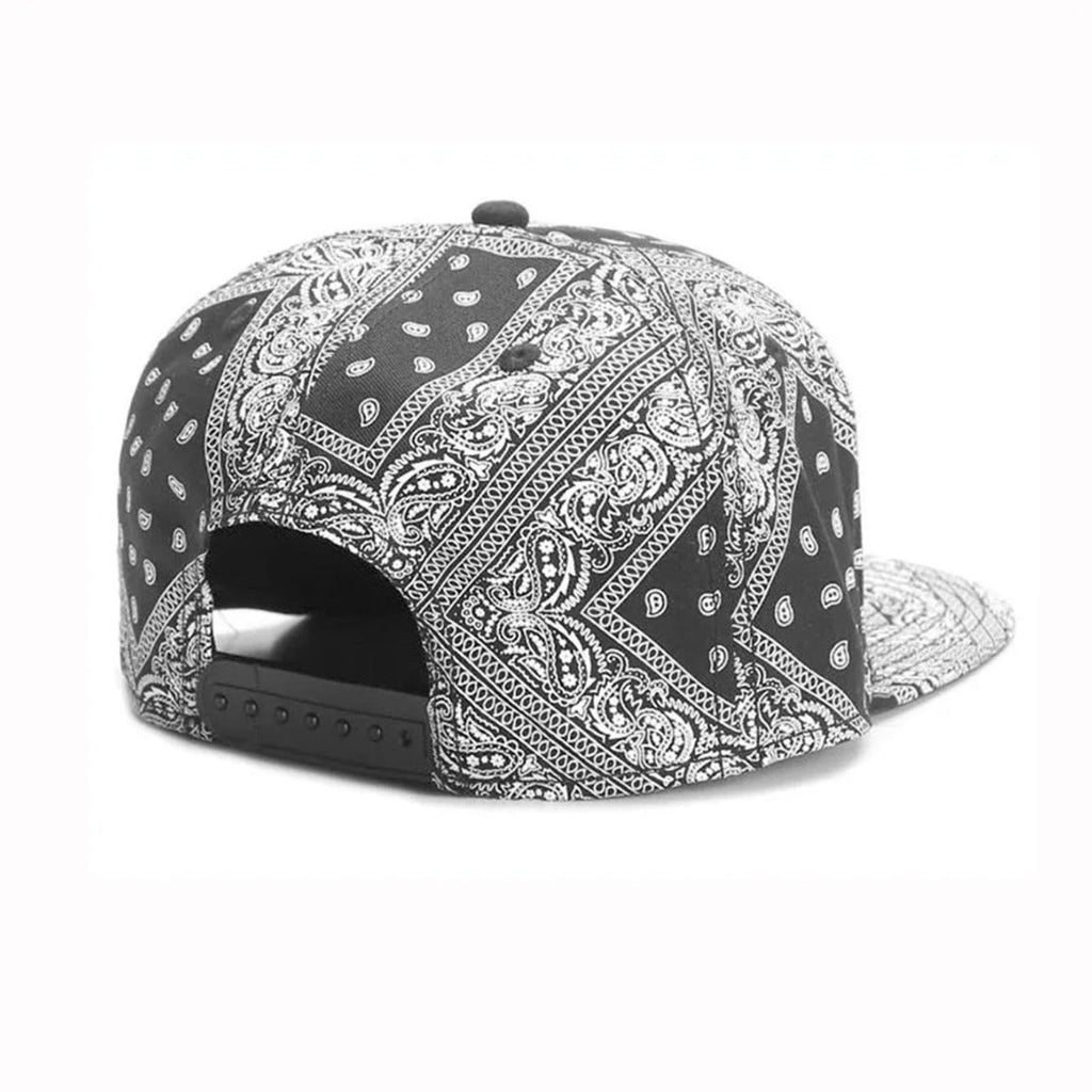 Trendy flat brimmed snapback hats los angeles cashew pattern