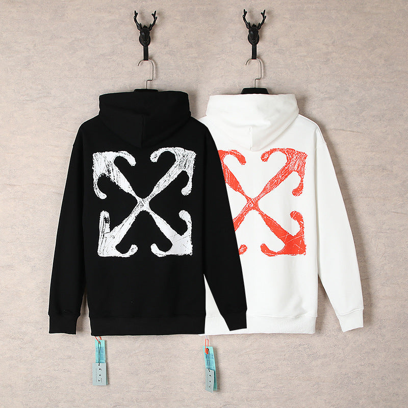 OW hoodie Autumn/Winter Letter Arrow Pattern