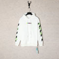 OW  hoodie embroidered plant leaf arrow hooded