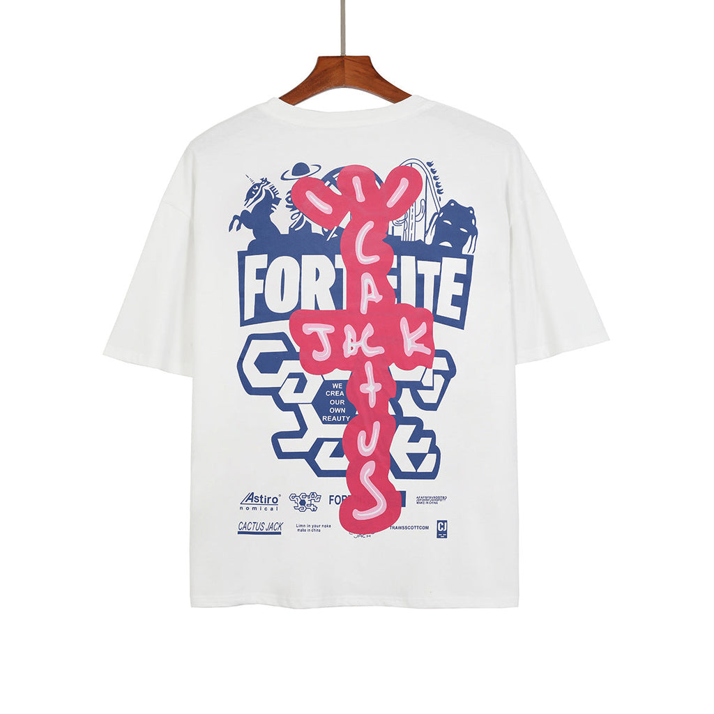 Travis Scott T-Shirt Travis Scott Cactus Jack Loose Short Sleeve T-Shirt