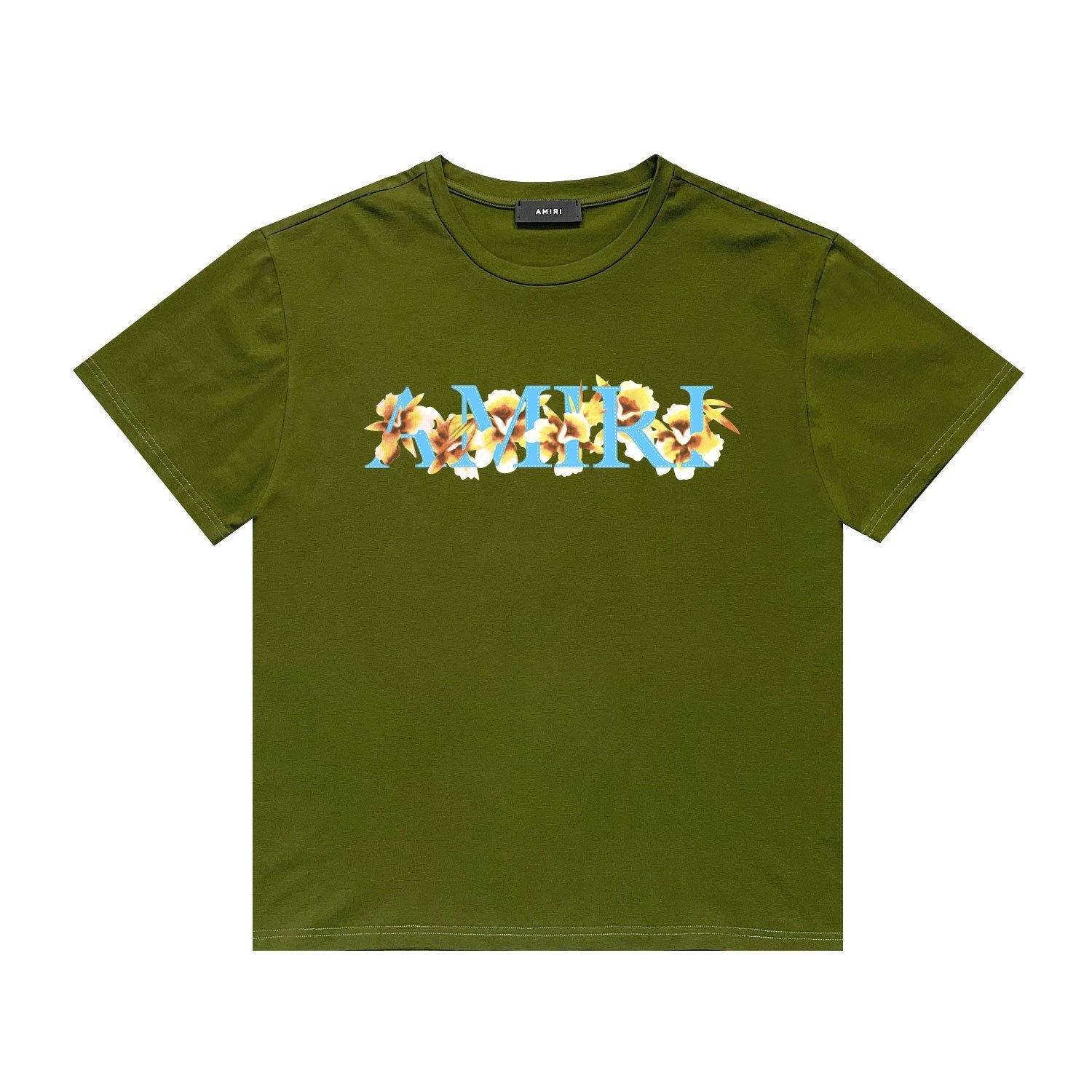 Amiri T Shirt Flower Print Casual Hip Hop Short Sleeve T-shirt
