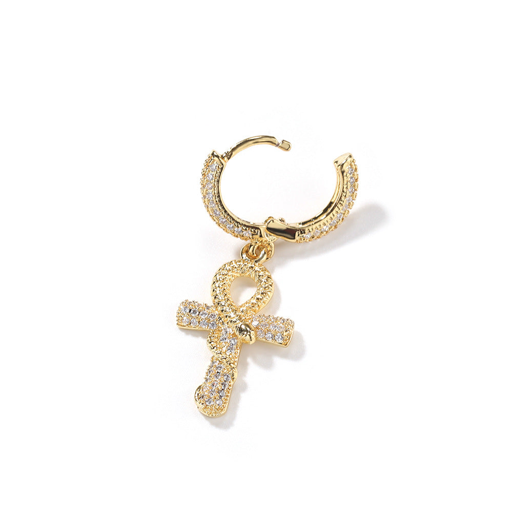 Earrings Zircon Ankh Earrings Ankh Crosses Egypt Pieces