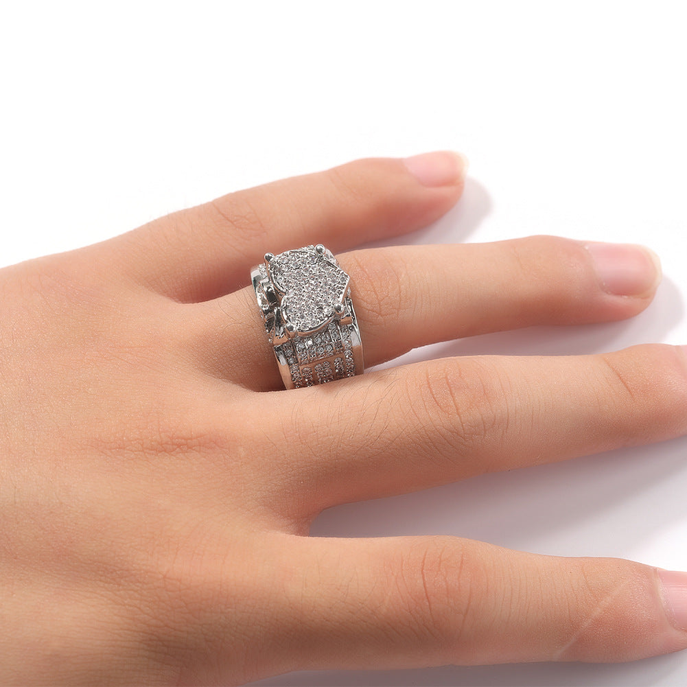 Rings Hip Hop Style Miniature Zircon Love Ring Vintage Spectrum St. Valentine's