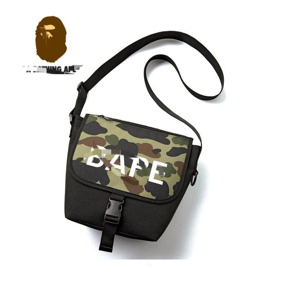 Bathing Ape Bape Bag ape head camouflage buckle tote bag