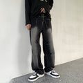 Men Jeans Ripped Jeans Men's Autumn Retro Loose Straight Trousers