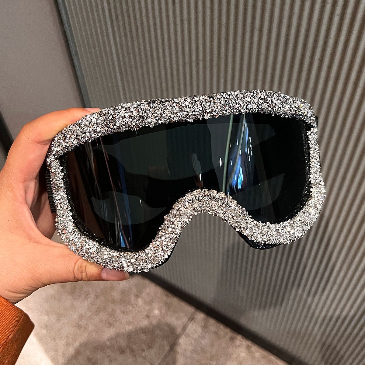 Trendy punk glasses sand and dustproof