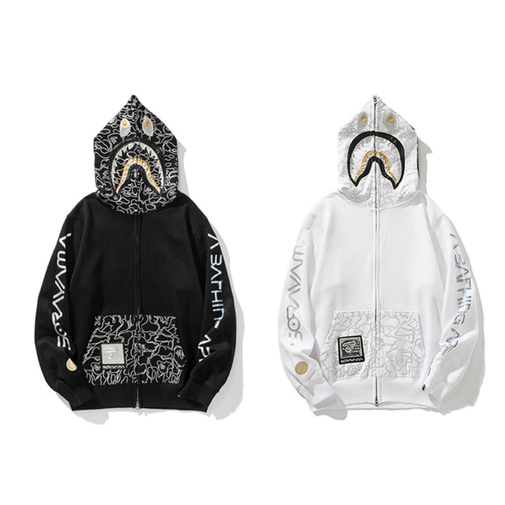 Bathing ape hoode bape empty mountain base shark bgm 3d digital