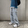 Men Jeans Spring and Autumn Jeans Men's Business Shirt Straight-Leg Pants Loose Wide Leg Pants