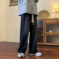 Men Jeans Washed-out Vintage Jeans Autumn Hiphop Loose-Fitting Wide-Leg Trousers