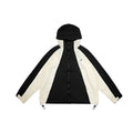 Unisex Jacket Neverules Vintage Contrast Color Jacket Coat Tooling Hooded Jacket