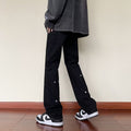Men Jeans Spring and Autumn Straight-Leg Pants Loose Flared Trousers