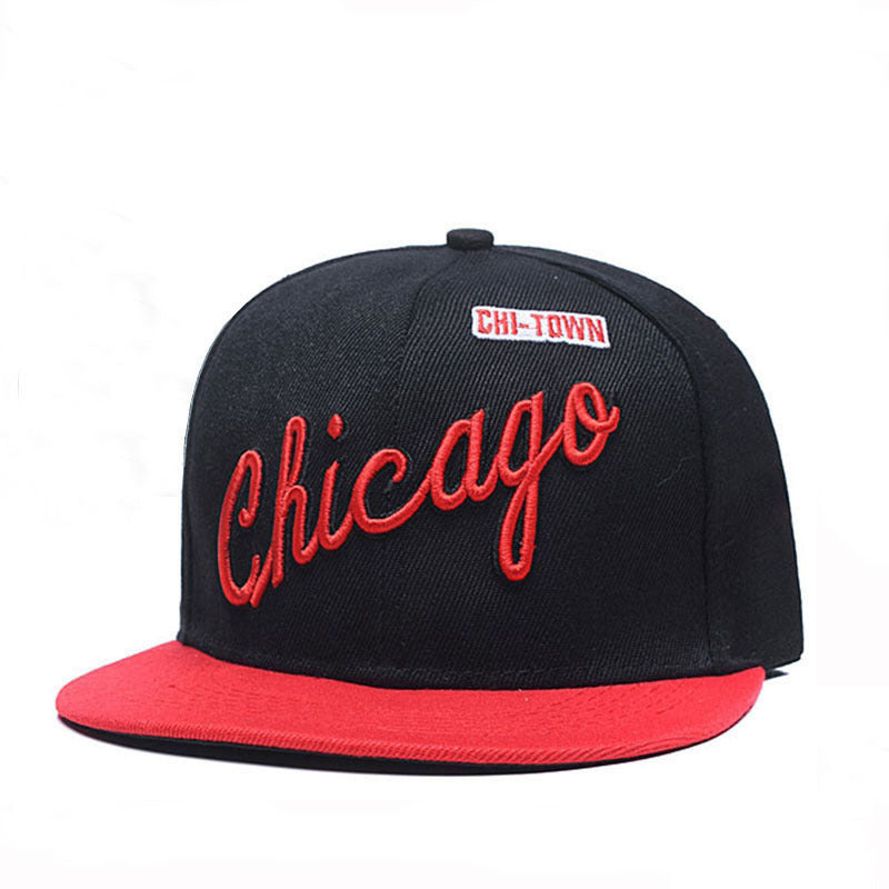 Trendy flat brimmed snapback hats sun protection