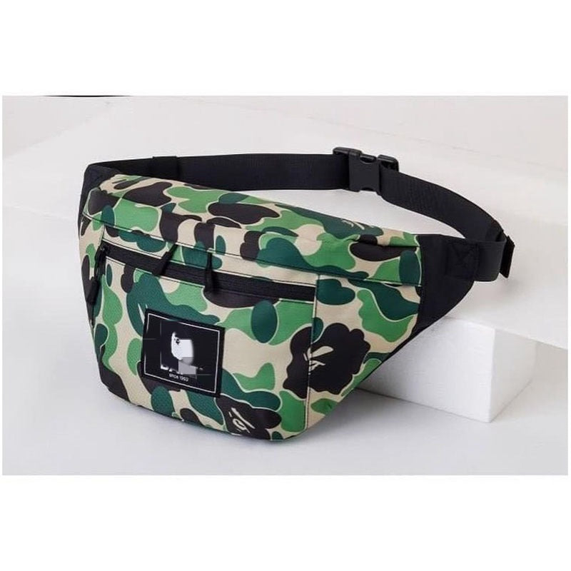 Bathing Ape Bape Bag Camouflage Ape Head Large Waist Bag Waterproof Breast Bag