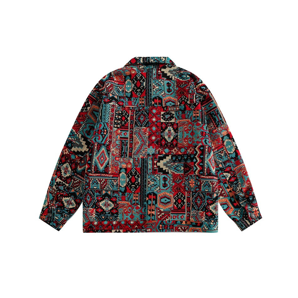 Unisex Jacket Vintage Loose Lapels Jacket Overalls