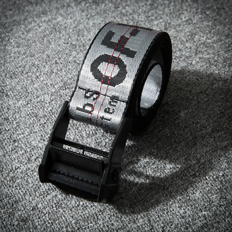 OW  Belts Canvas Belts Hip Hop Embroidery