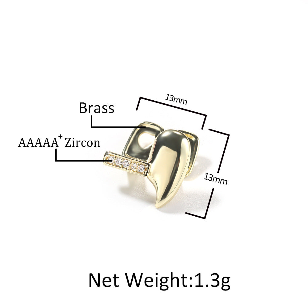 Grillz hiphop Fangs Gold Braces Diamond Accessories Braces Spectrum