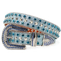 Hip-hop punk rhinestone belt punk style