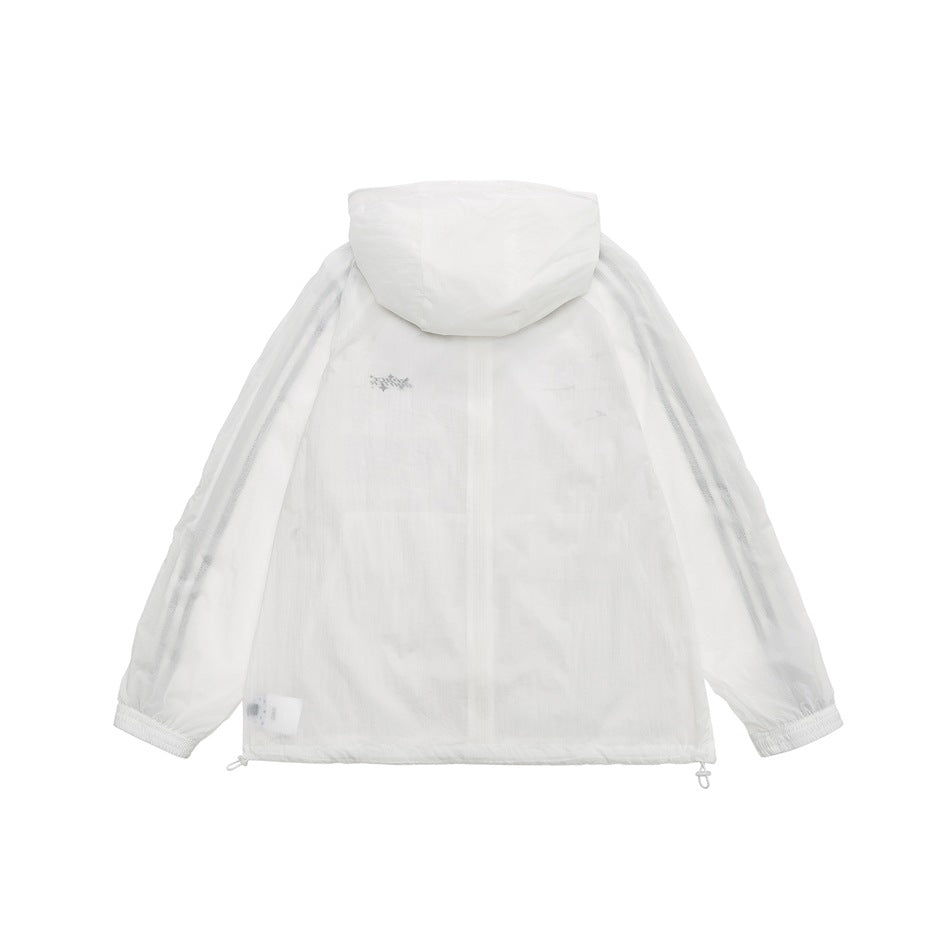 Unisex Jacket Vintage Sports Jacket Loose Hooded Sunscreen Coat