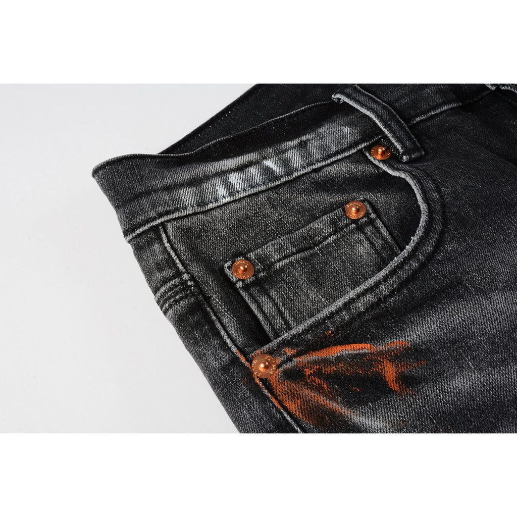 Mens trendy purple jeans, 100% cotton Pure Cotton High Street Trend