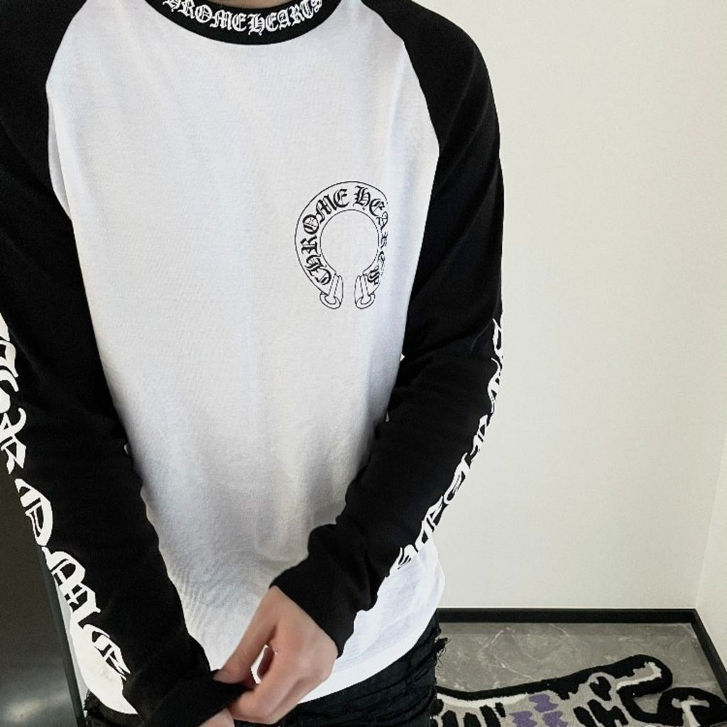 CHH  Heart Long Sleeve Shirt Unisex Fashion Loose Long Sleeve Shirt