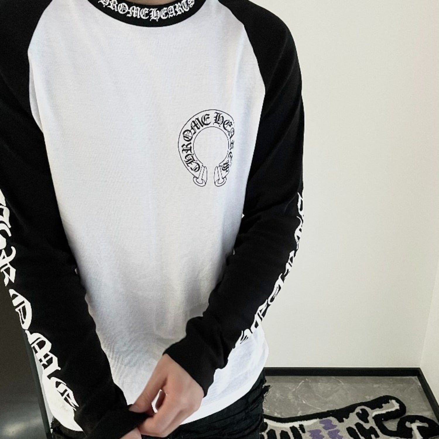 CHH  Heart Long Sleeve Shirt Unisex Fashion Loose Long Sleeve Shirt