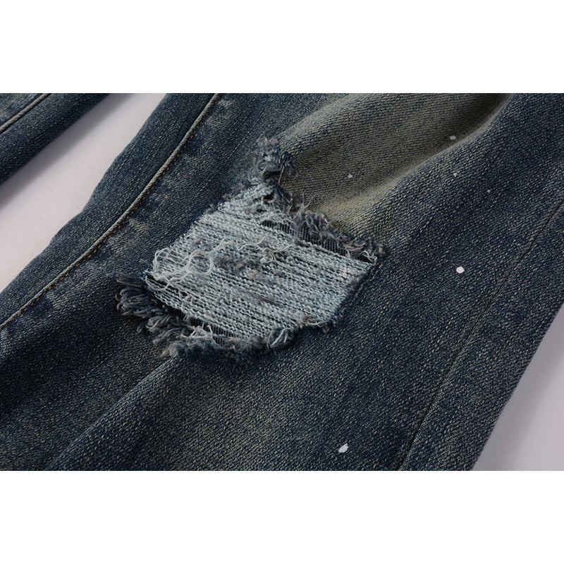 Mens trendy purple jeans, 100% cotton Pure Cotton High Street Trend