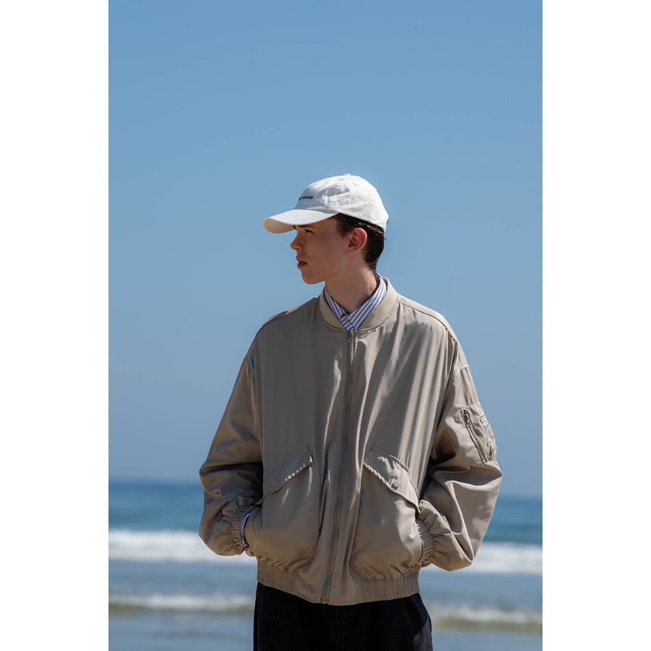 Unisex Jacket Autumn Vintage Jacket Men Loose Baseball Collar Coat