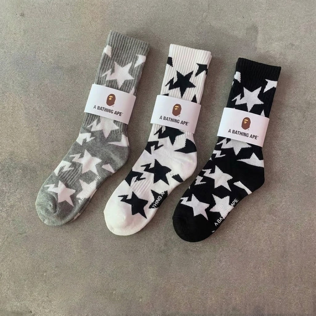 Bathing Ape Bape Socks ape head socks men and women medium tube towel bottom outdoor actual combat elite training sports basketball socks