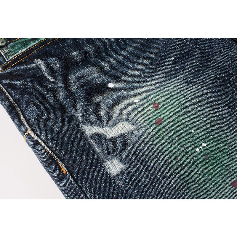 Mens trendy purple jeans, 100% cotton Pure Cotton High Street Trend