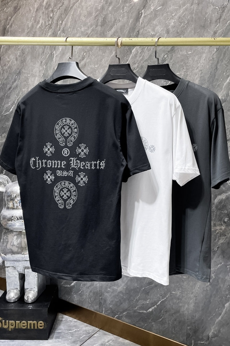 Chrome heart T shirts High-quality 100% cotton streetwear