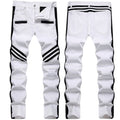 Mens Fashion Jeans black camouflage stripes 8829#