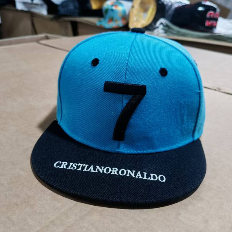 Trendy flat brimmed snapback hats number 7 adjustable