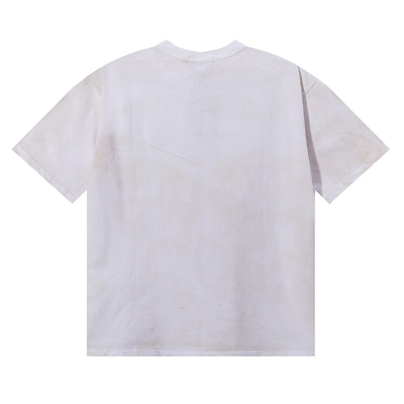 MAJESTIK T Shirts Solar Garment Dyed Printing Crop Tee Hot Drill