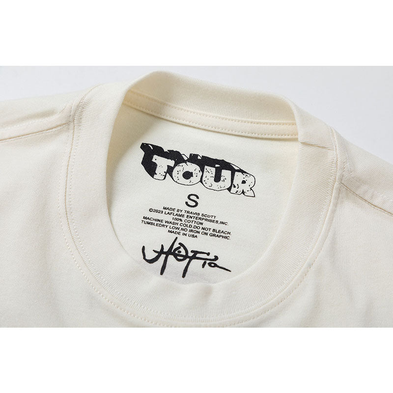 Travis Scott T-Shirt Travis Scott Utopia Tour Casual Print Short Sleeve T