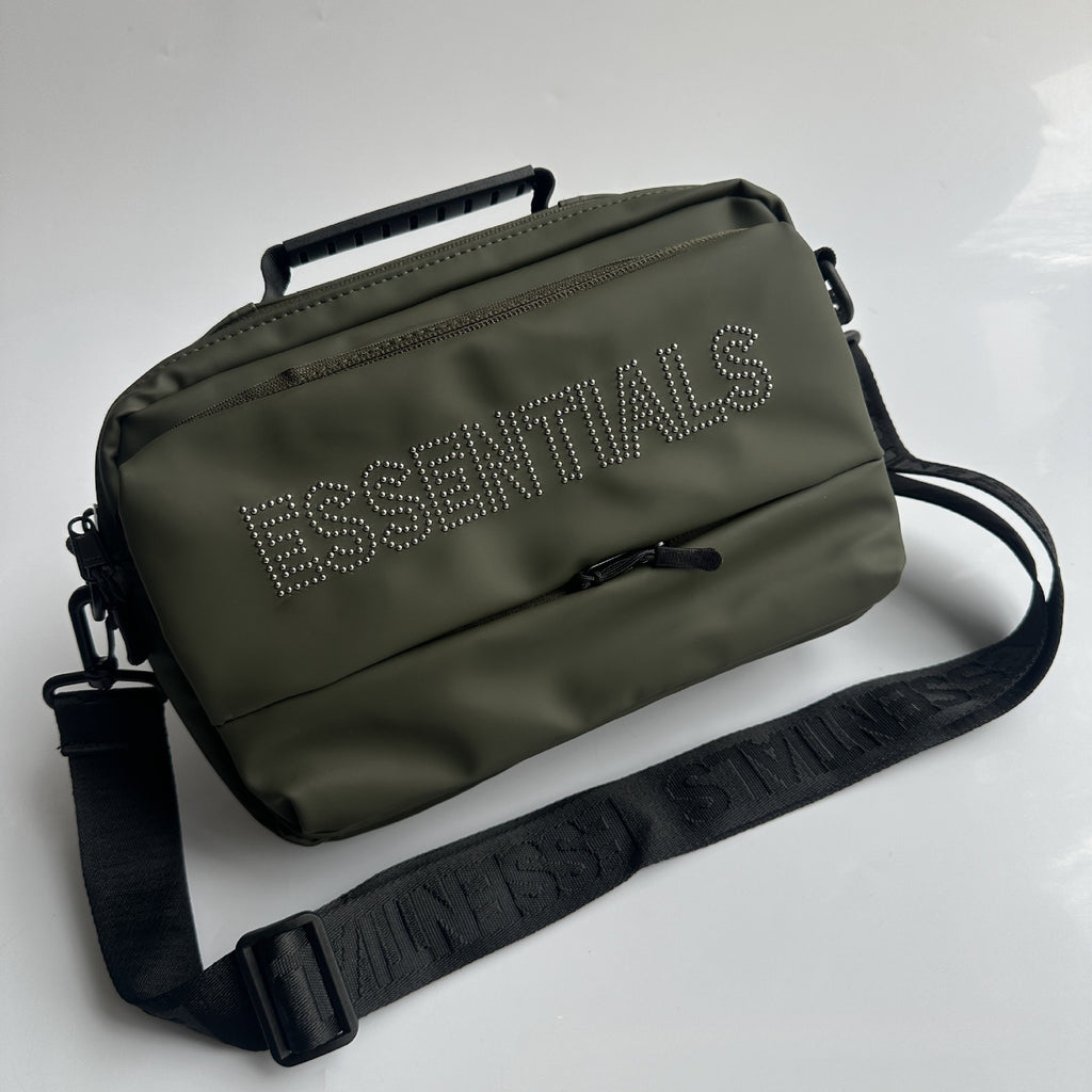 FOG ESSENTIALS Bag Crossbody Men's and Women's Fashion and Casual Multifunctional Shoulder Bag Solid Color Leather