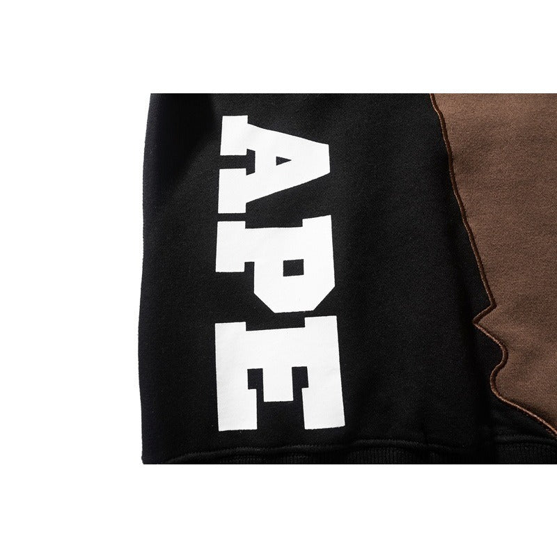 Bathing Ape Hoodie Man Alphabet Print Solid Color Shark