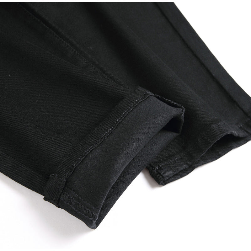 Mens Fashion Jeans pure black 5609#
