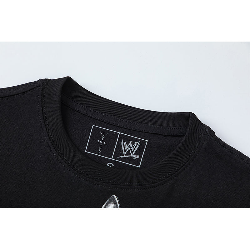 Travis Scott T Shirts x WWE SS25 Cockroach DX short-sleeved T-shirt