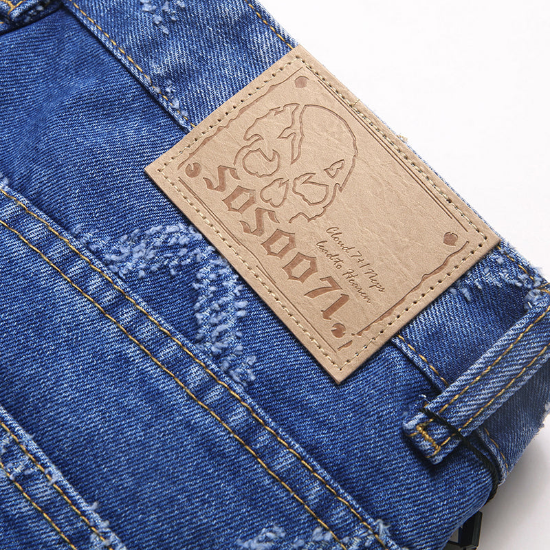 Mens Fashion Jeans Chain embroidery S8261#
