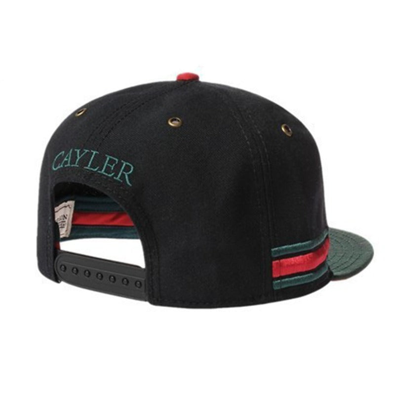 Trendy flat brimmed snapback hats biggie large letter embroider breathable