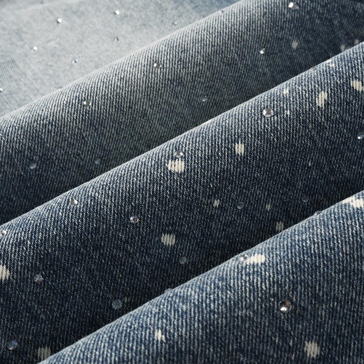 Mens trendy purple jeans, 100% cotton  Jeans Rhinestones #9126