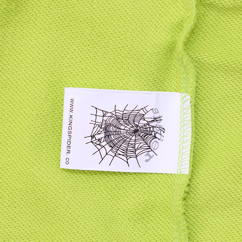 Sp5der Hoodie Cobweb Puff Print Pure Cotton