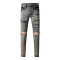 Mens trendy purple jeans, 100% cotton Pure Cotton High Street Trend