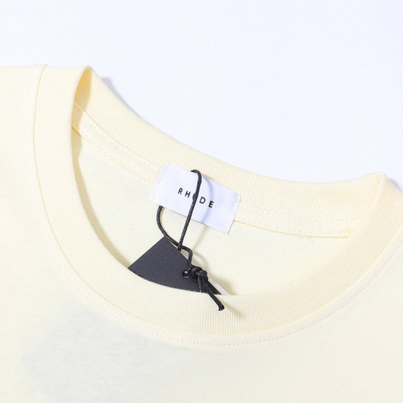 Rhude T Shirt gradual change color bird print short sleeve T-shirt