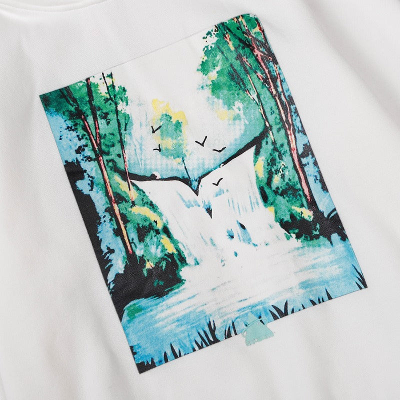 OW  hoodie speed bump landscape illustration fleece hooded
