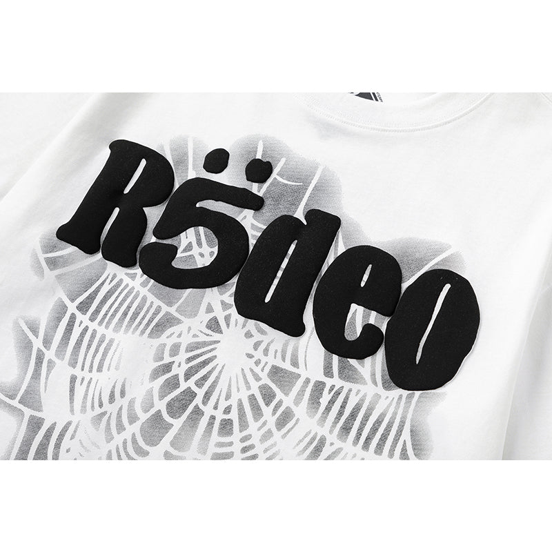 Travis Scott T Shirts FW24xRodeoxSP5 spider web print short-sleeve